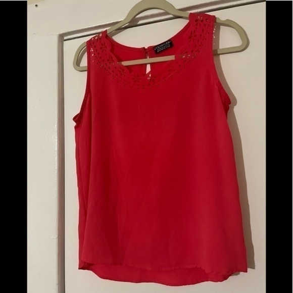 Paper moon for Stitch fix sleeveless Red/ Pink Top Size Small - Picture 4 of 9